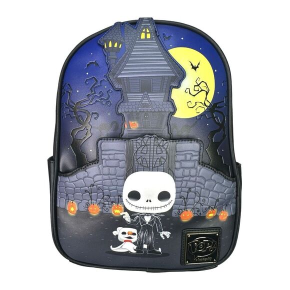 POP! by Loungefly Disney NBC Jack Skellington House Mini Backpack 4.5\